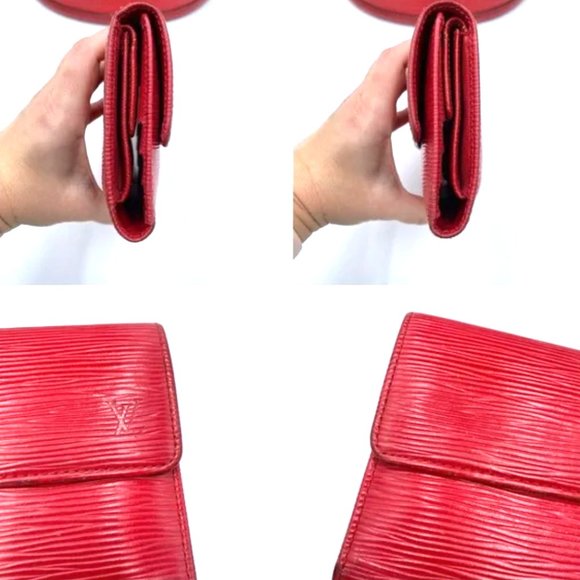 Auc Louis Vuitton Epi Leather International Wallet in Red - Picture 4 of 7